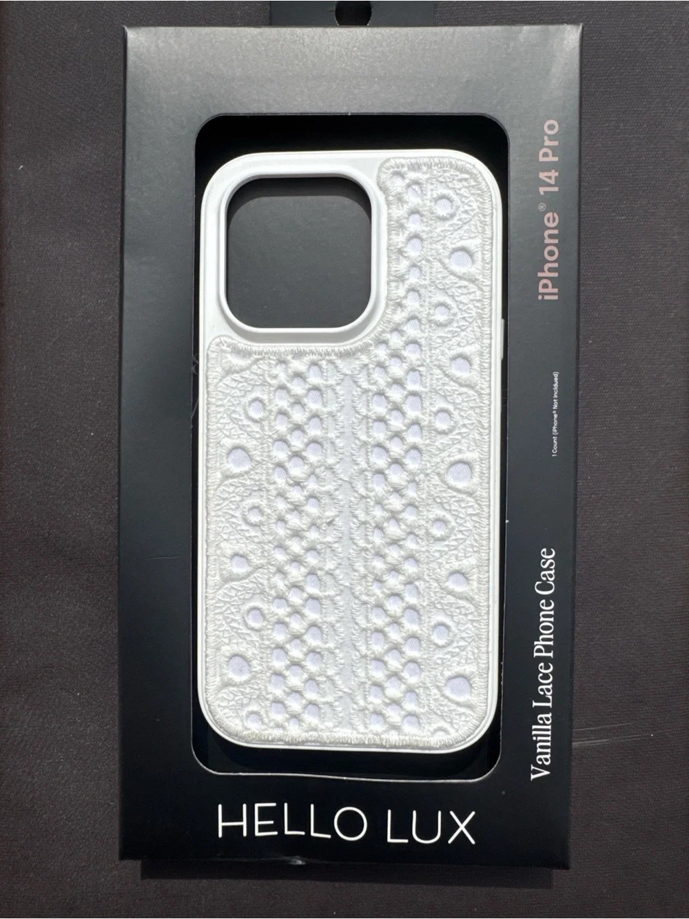 Hello Lux Vanilla Lace iPhone 14 Pro Case - White